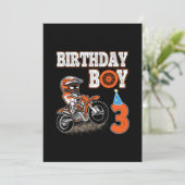 3 jaar oud Kind - vogeljongen - Dirt Bike - motor Kaart (Staand voorkant)