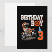 3 jaar oud Kind - vogeljongen - Dirt Bike - motor Kaart (Voorkant / Achterkant)