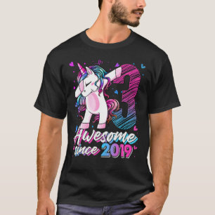 3 jaar oud Unicorn Dabbing 3rd Birthday Girl Uni T-shirt