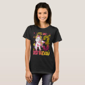 3 jaar oud Unicorn Flossing 3rd Birthday Girl Uni T-shirt (Voorkant volledig)