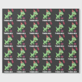 3 Jaar Oud Verjaardagsjongen Dinosaurus Drie Rex K Cadeaupapier (Vlak)