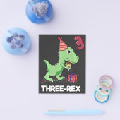 3 Jaar Oud Verjaardagsjongen Dinosaurus Drie Rex K Flyer (Enkel)