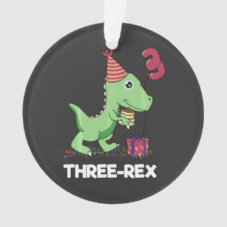 3 Jaar Oud Verjaardagsjongen Dinosaurus Drie Rex K Ornament
