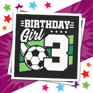 3 Jaar Oud Voetbal Football Party 3e Verjaardag Me Servet