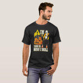 3 jaar oud vogeldagbulldozer t-shirt (Voorkant volledig)