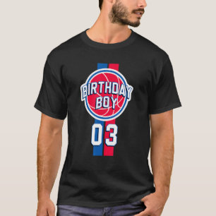 3 jaar oud vogeltipje rood en blauw 313 gebied Bas T-shirt