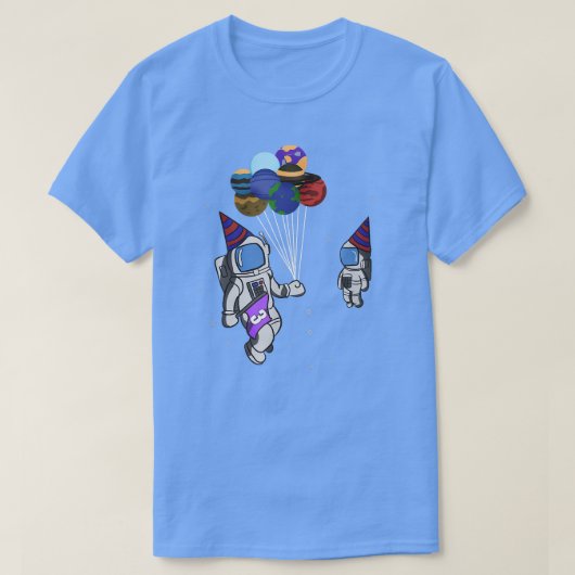 3 jaar oude Astronaut Planet Ballon T-shirt (Design voorkant)