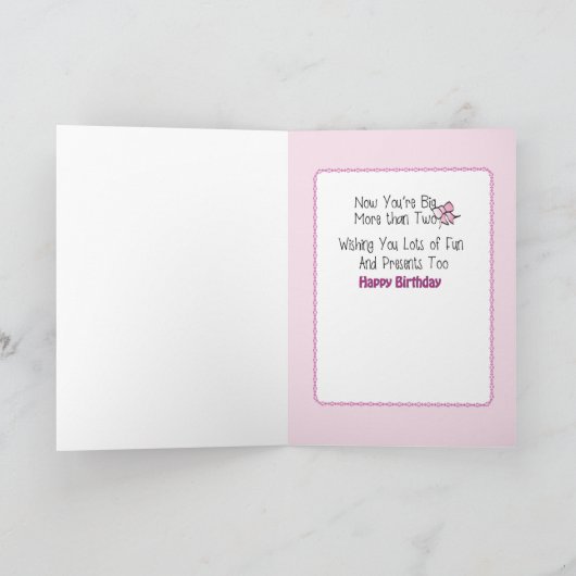 3 jaar oude Ballerina Magical Birthday Kaart voor  (Binnen)