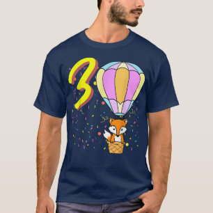 3 jaar oude ballon voor geboortedag t-shirt