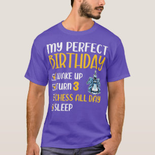3 jaar oude Chess Birthday Party 3rd Player T-shirt