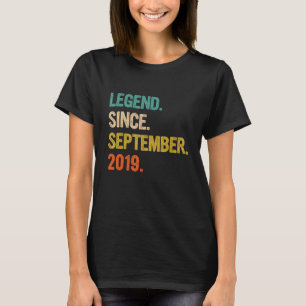 3 jaar oude derde verjaardag Legende sinds 2 septe T-shirt