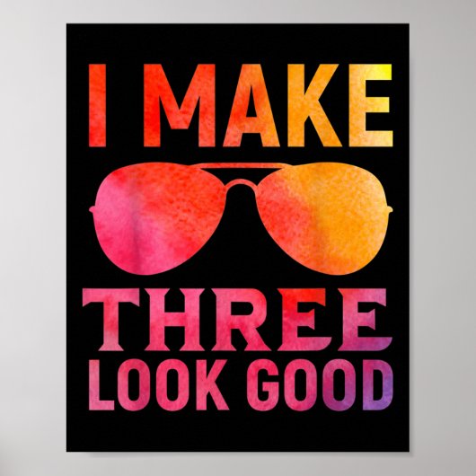 3 Jaar Oude Kinderen Verjaardag Quote Graphics Gra Poster (Voorkant)