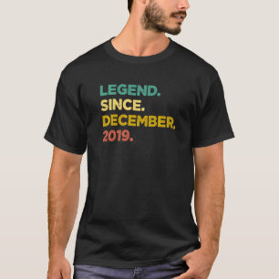 3 jaar oude leggende sinds december 2019 3e geboor t-shirt