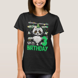 3 jaar oude Panda 3e verjaardag meisje jongen Pand T-shirt