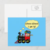 3 jaar oude verjaardag jongen briefkaart (Voorkant / Achterkant)