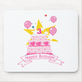 3 jaar oude verjaardagsCake Muismat