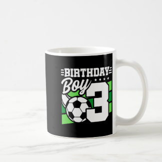 3 Jaar Oude Voetbalfeest 3e Verjaardag Jongen  Koffiemok