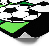 3 Jaar Oude Voetbalfeest 3e Verjaardag Jongen Poster (Hoek)