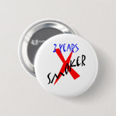3 jaar Rood X-roker Ronde Button 5,7 Cm (Voorkant /achterkant)