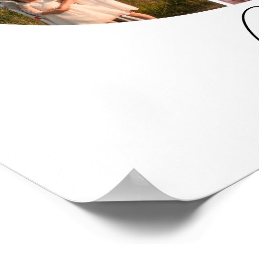 3 jaar samen Fotocollage bruiloft Jubileum Poster (Hoek)