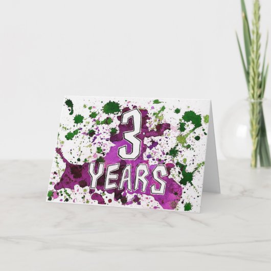 3 Jaar Sobriety Verjaardag / Jubileum Kaart (Voorkant)