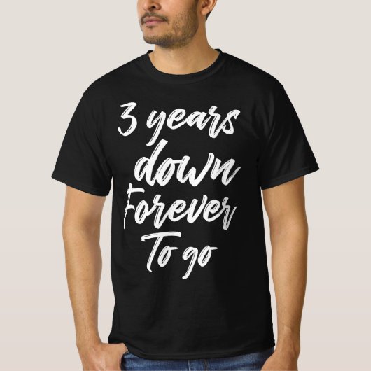 3 jaar terug naar 3rd Wedding Jubileum T-shirt (Voorkant)