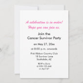 3 jaar Uitnodiging voor een borstkankeroverlevende (Achterkant)