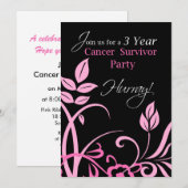 3 jaar Uitnodiging voor een borstkankeroverlevende (Voorkant / Achterkant)