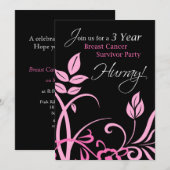 3 jaar Uitnodiging voor een borstkankeroverlevende (Voorkant / Achterkant)