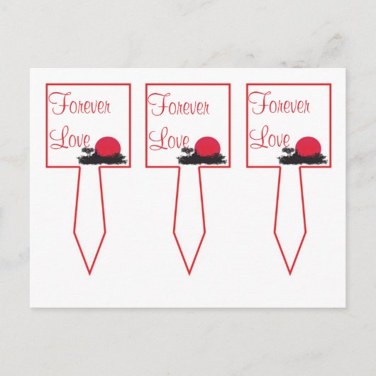 3 Japanse Rising Sun Wedding Cup Cake Picks Briefkaart (Voorkant)