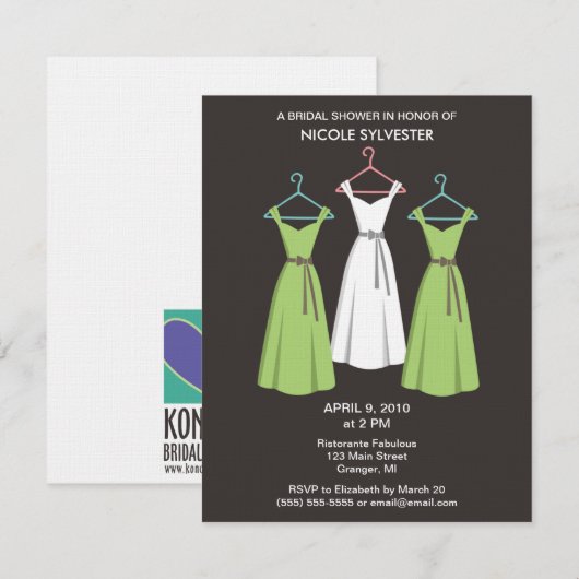 3 Japonnen oproep voor een bridale douche Kaart (Voorkant / Achterkant)