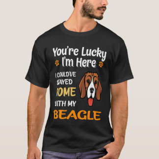 3 Je hebt Geluk - Thuis Met Mijn Beagle T-shirt