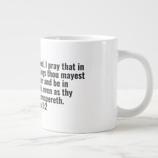 3 Johannes 1:2 - Jumbo Mok (Rechts)