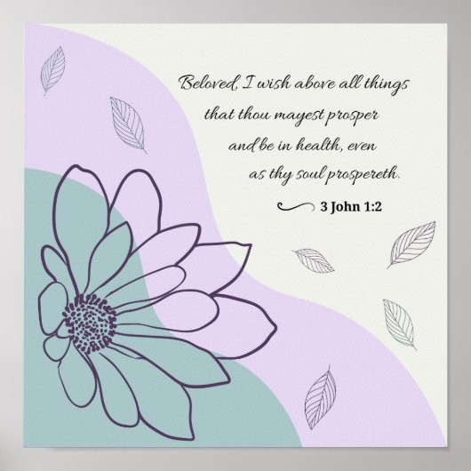 3 Johannes 1:2 KJV Prosperity Poster (Voorkant)