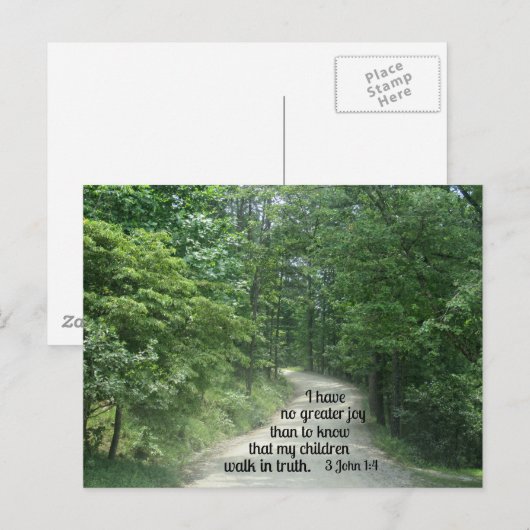 3 John 1:4 Briefkaart (Voorkant / Achterkant)