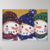 3 Jolly Snowmen Poster (Voorkant)