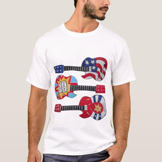 3 Judaica Guitar Decorations T-shirt (Voorkant)
