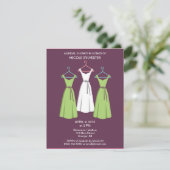 3 jurken Bridal Shower Invitation - Wine Kaart (Staand voorkant)