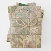 3 Kaart en tuin Document Collage Ephemera Sheets Inpakpapier Vel (In situ)