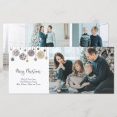 3 Kaart voor kerstmis met Ornamenten (Voorkant / Achterkant)