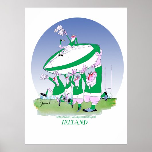 3 kaas ierland rugby , tony fernandes poster (Voorkant)