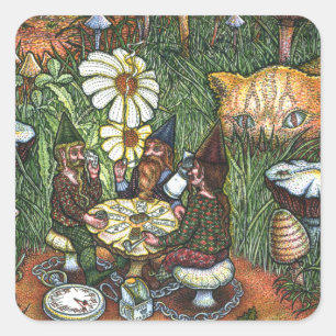 3 kabouters vierkante Stickers