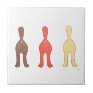 3 Kat Butts #1 Keramisch Tegel Tegeltje