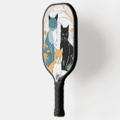 3 katten gepersonaliseerde pickleball paddle (Links)