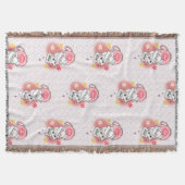 3 katten met bloemen en een mok deken (Voorkant)