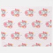 3 katten met bloemen en een mok fleece deken (Voorkant (Horizontaal))