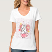3 katten met bloemen en een mok t-shirt (Voorkant)