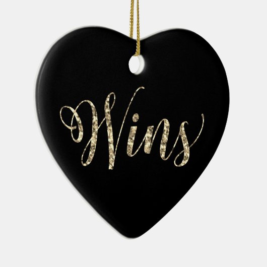 ** 3 keer bekroond met het Scotty Gold Glitter Hea Keramisch Ornament (Rechts)