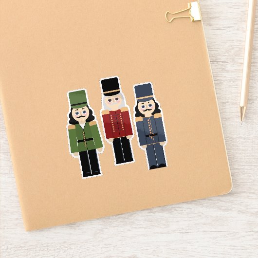 3 kerst notenkraker stickers (Notitieboek)
