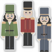 3 kerst notenkraker stickers (Voorkant)